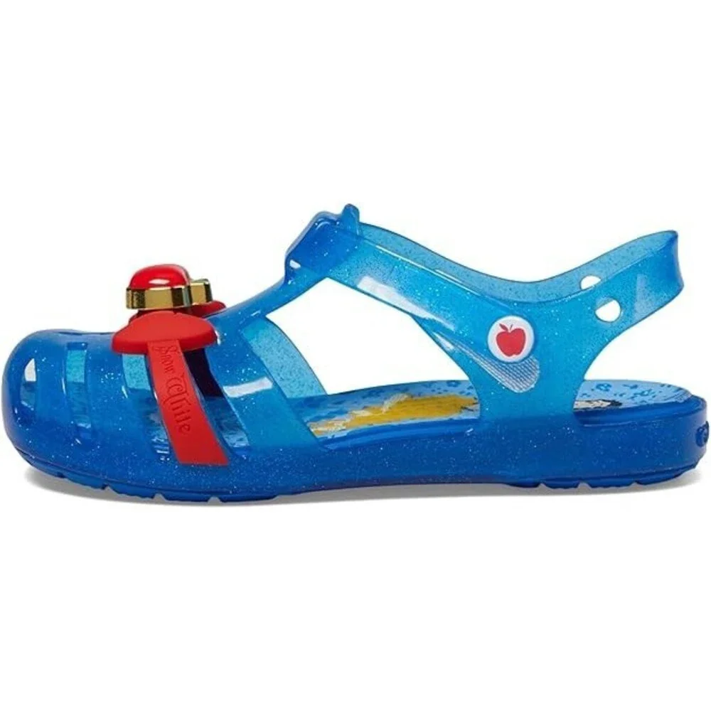 Crocs Snow White Isabella 209677-4JL Sandals Toddler US 4 Blue Red Cutout ZAP526